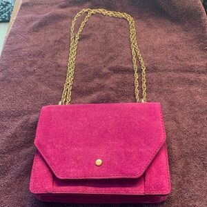 BR Pink Raspberry Suede Purse